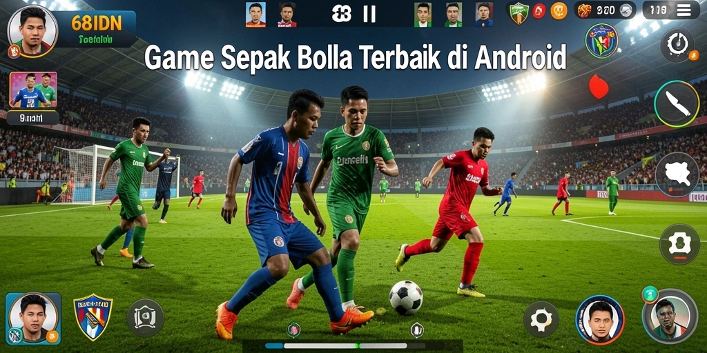 Tampilan gameplay sepak bola yang mendebarkan dalam 68IDN.