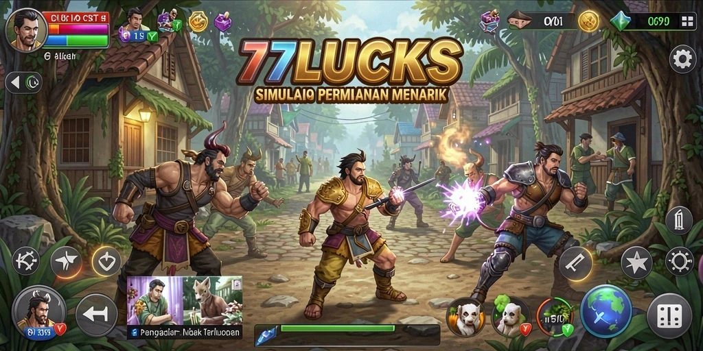 Screenshot gameplay 77LUCKS yang menampilkan interaksi dan grafis menarik.