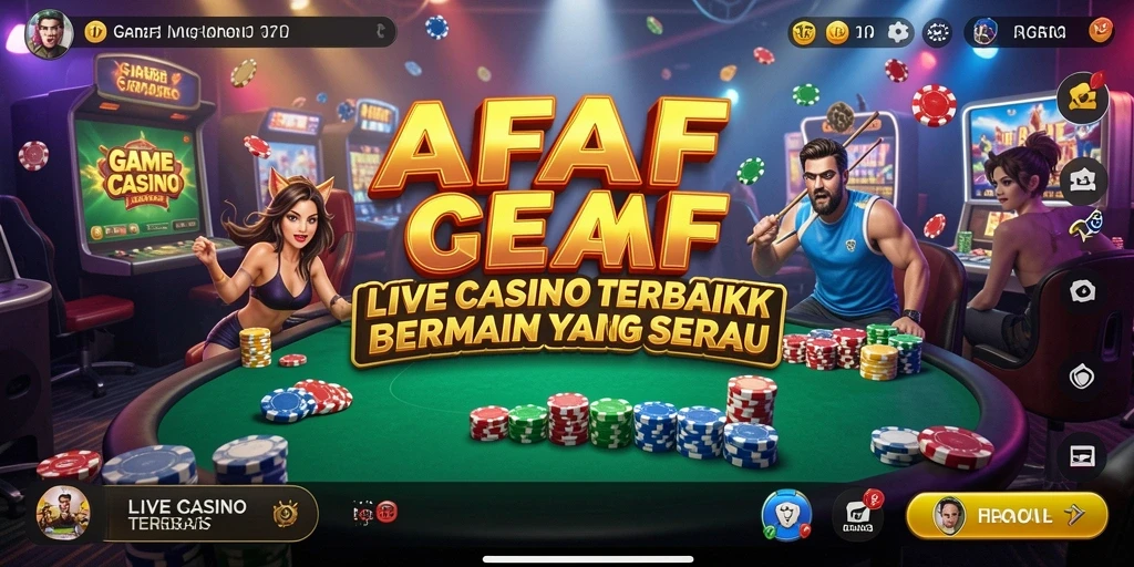 Tampilan menarik dari gameplay AFAF yang menyajikan suasana kasino yang nyata.