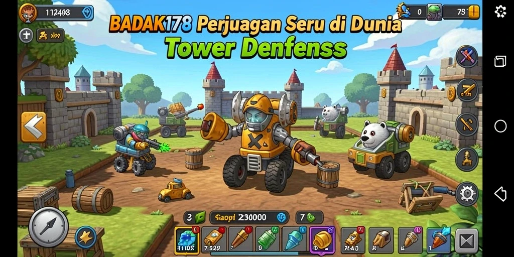 Gameplay <strong>BADAK178</strong> yang mendebarkan dengan strategi Tower Defense.