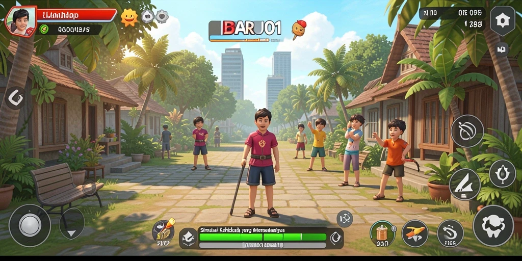 Tampilan gameplay BARU01 yang menawan dan interaktif.