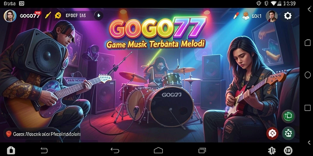Screenshot utama GOGO77 menampilkan aksi seru permainan musik.