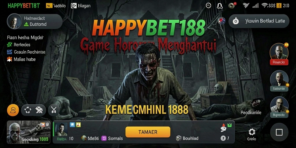 Screenshot gameplay HAPPYBET188 menampilkan suasana menakutkan dan mencekam.