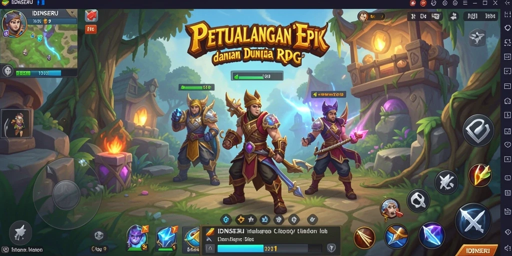 Screenshot gameplay IDNSERU menunjukkan pertempuran yang mendebarkan.