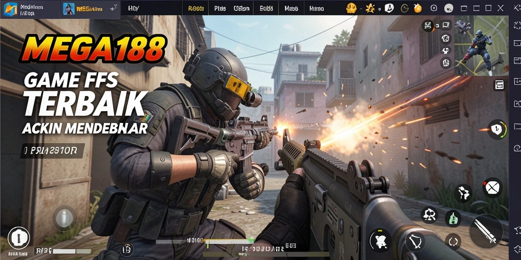 Tampilan menarik dari gameplay <strong>MEGA188</strong> yang penuh aksi FPS.