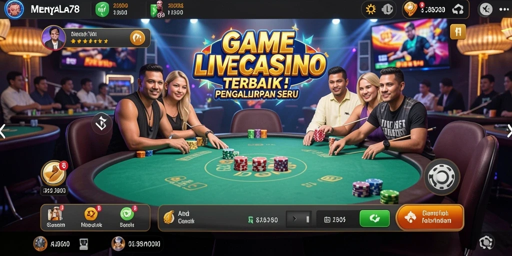Screenshot menarik dari gameplay Live Casino MENYALA78.