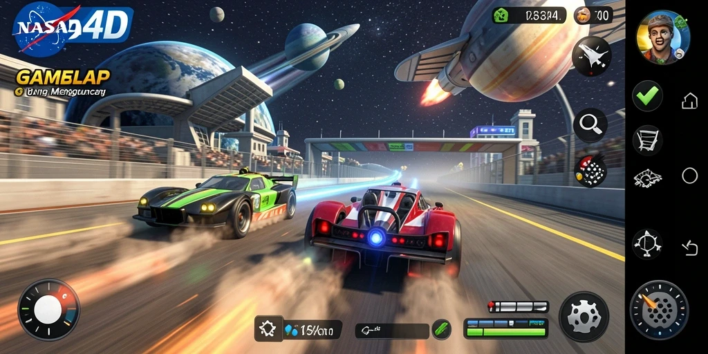 Gameplay Racing mendebarkan di NASA4D.