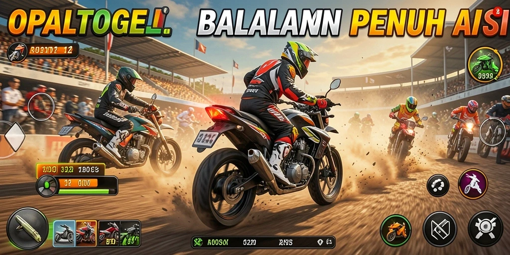 Gameplay OPALTOGEL yang memacu adrenalin dalam balapan motor.
