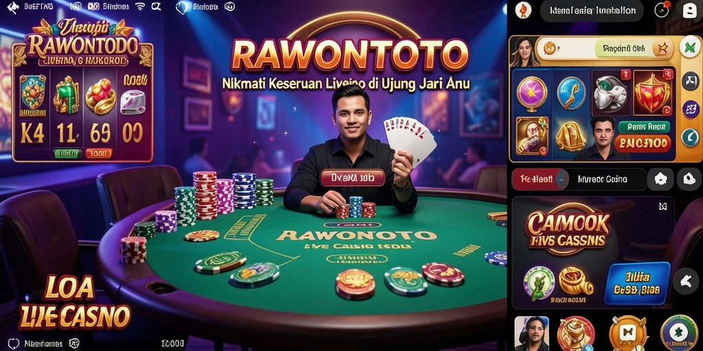 Tampilan gameplay menarik dari RAWONTOTO dengan dealer professional.