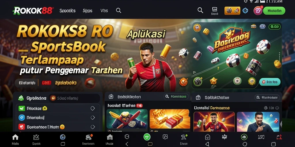 Tampilan utama aplikasi ROKOK88 yang menarik dan informatif.