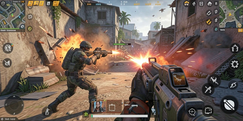 Screenshot menampilkan aksi seru dalam gameplay TPS S13.