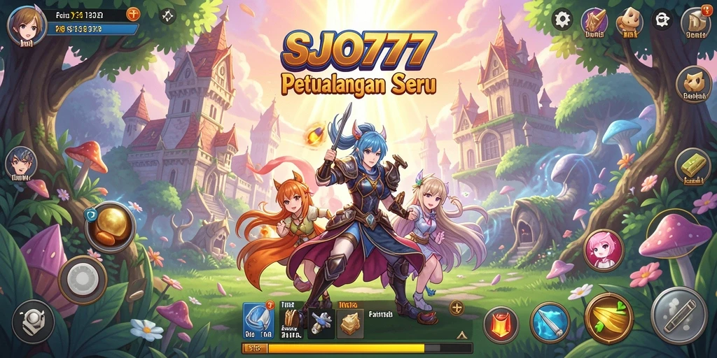 Screenshot gameplay SJO777 menampilkan karakter Anime yang dinamis dan penuh aksi.