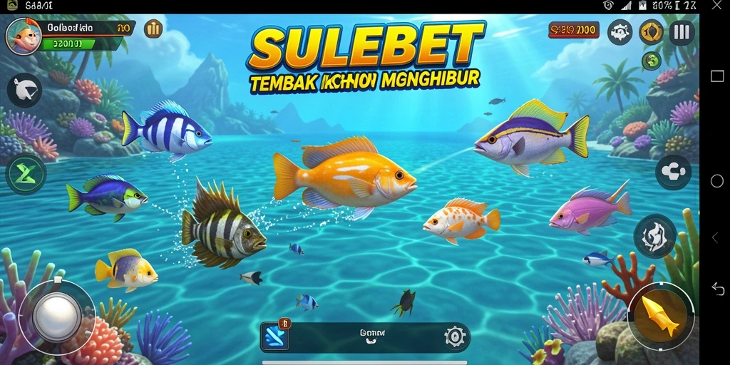 Tampilan screenshot utama SULEBET yang menampilkan keseruan gameplay Tembak Ikan.