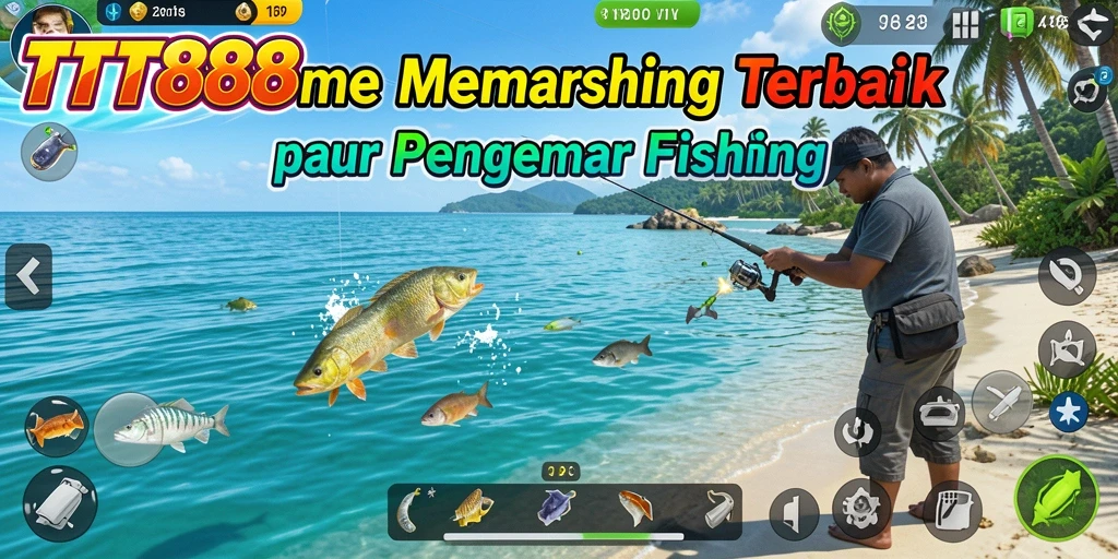 Tampilan gameplay TTT888 dengan aksi memancing yang seru.
