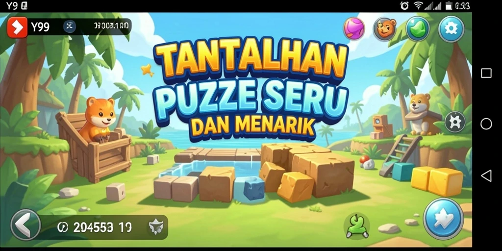 Tampilan gameplay puzzle Y89 yang menantang dan seru.